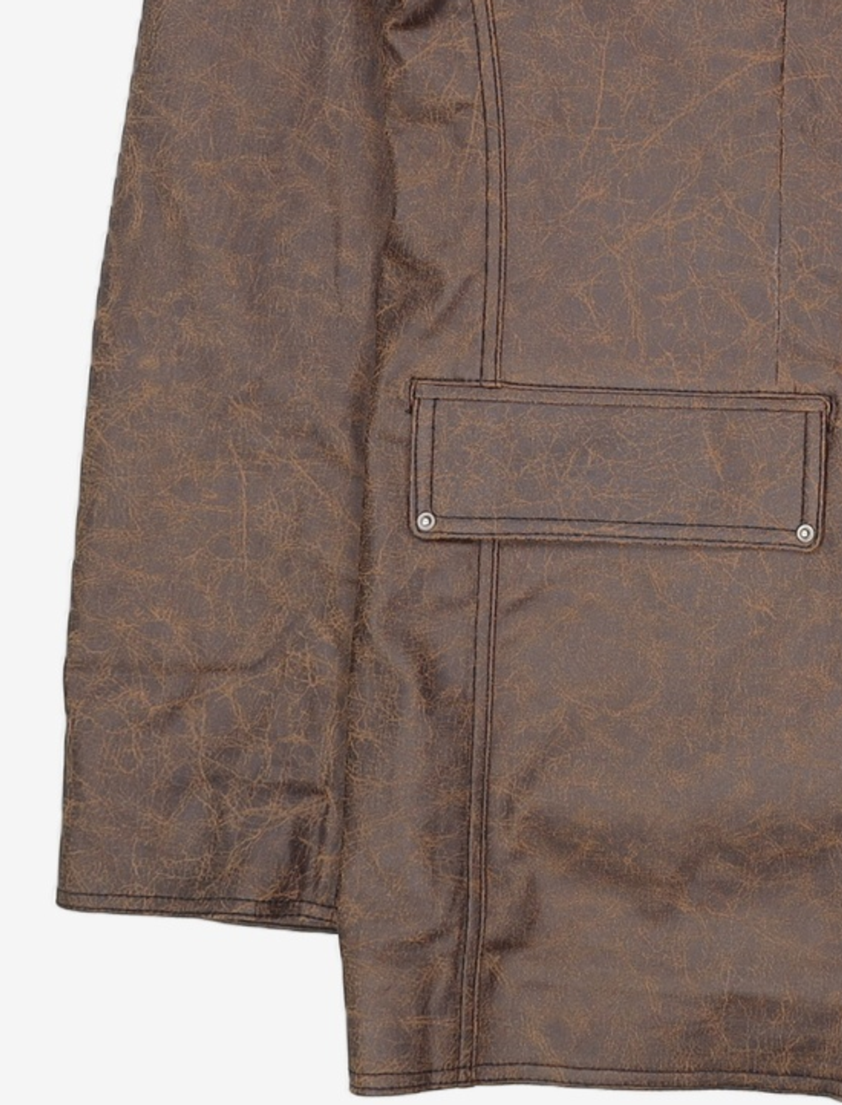메종미네드(MAISON MINED) CRACK COATING BLAZER BROWN L