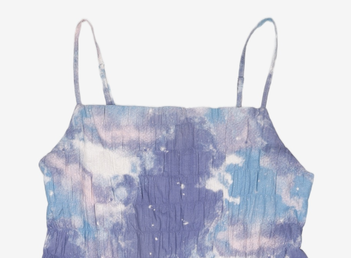 룩캐스트(LOOKAST) BLUE AURORA TIE-DYE MINI DRESS M