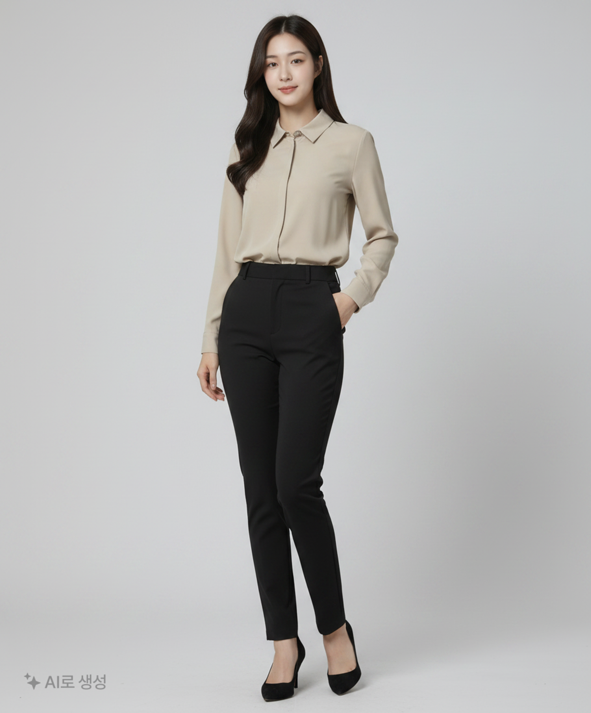 미쏘(MIXXO) 베이직 셔츠 블라우스 MIWBLB110B S