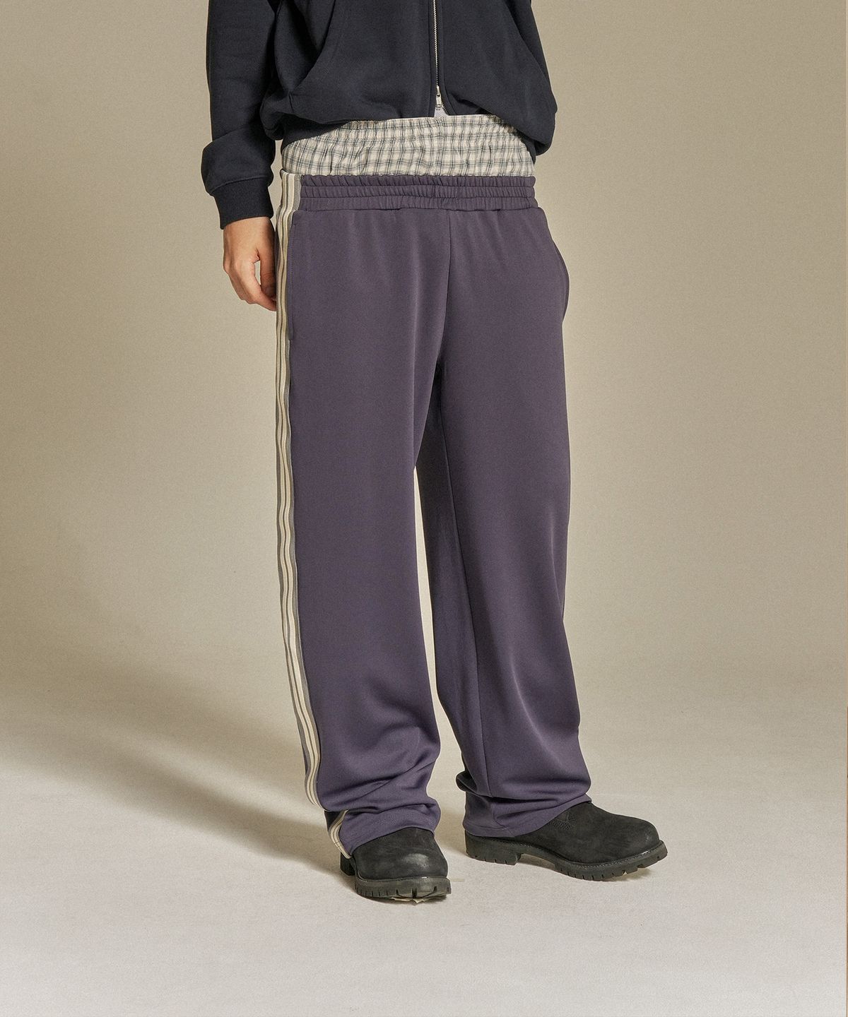마이네임이즈피터(MYNAMEISPETER) PETER LAYERED TRACK PANTS - GRAPHITE NAVY