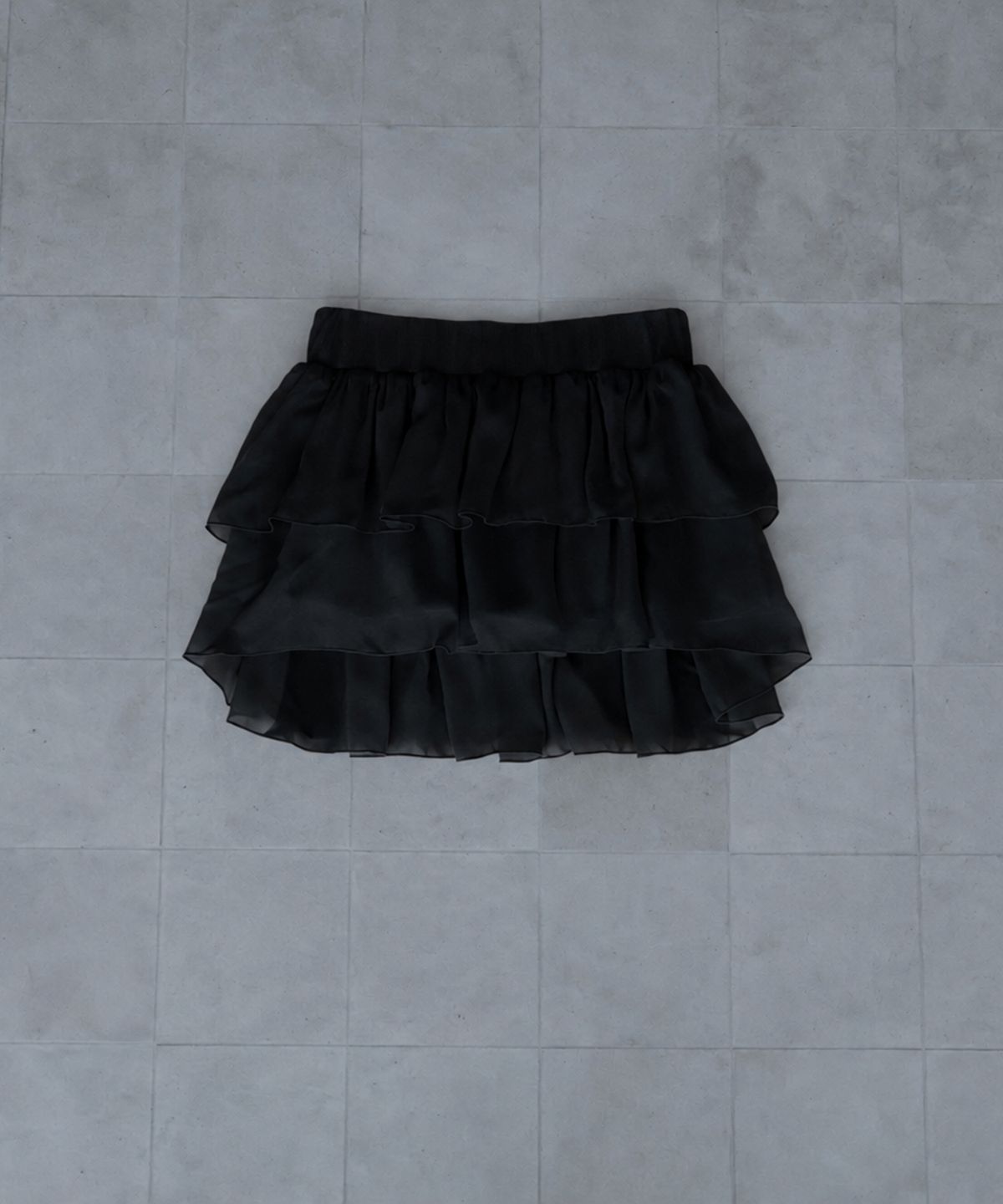 이오담(IODAM) RIPPLE 2WAY CHIFFON SKIRT (black)