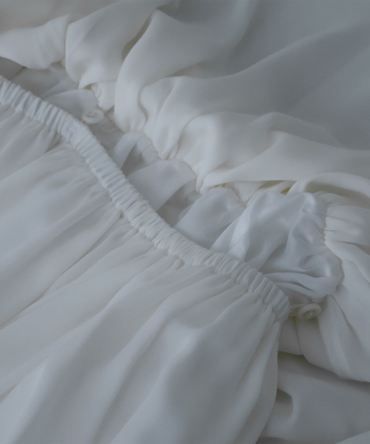 이오담(IODAM) RIPPLE 2WAY CHIFFON SKIRT (white)