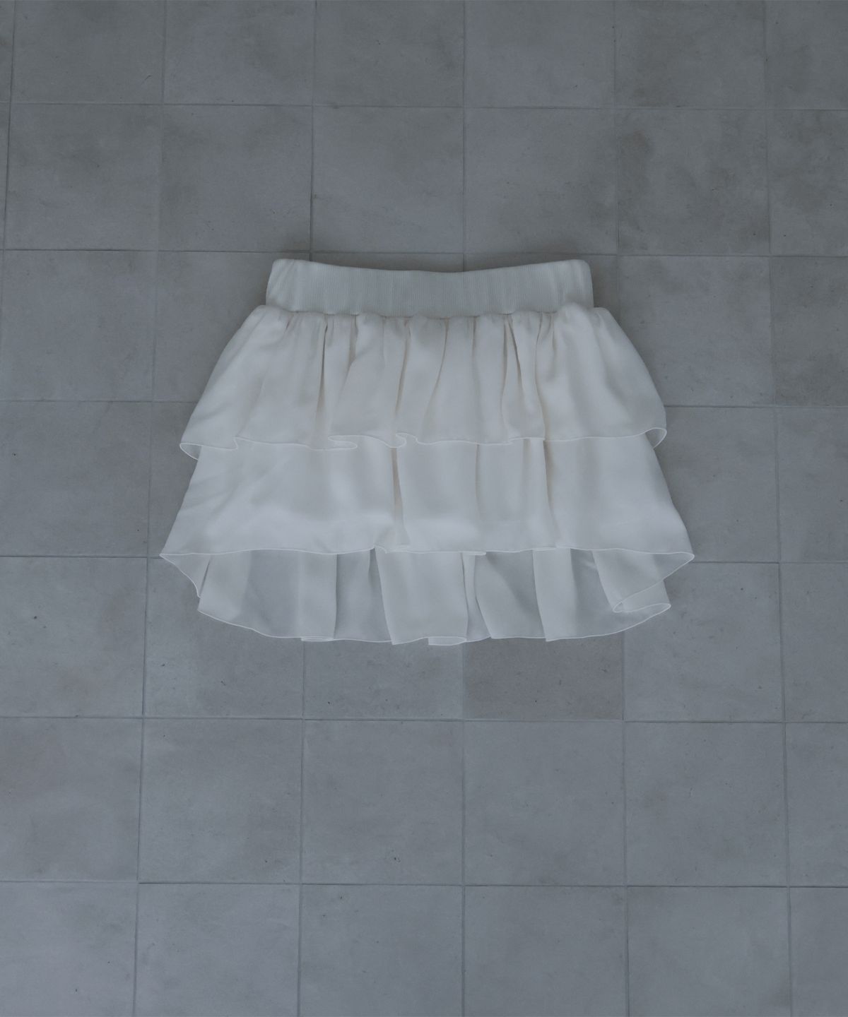이오담(IODAM) RIPPLE 2WAY CHIFFON SKIRT (white)