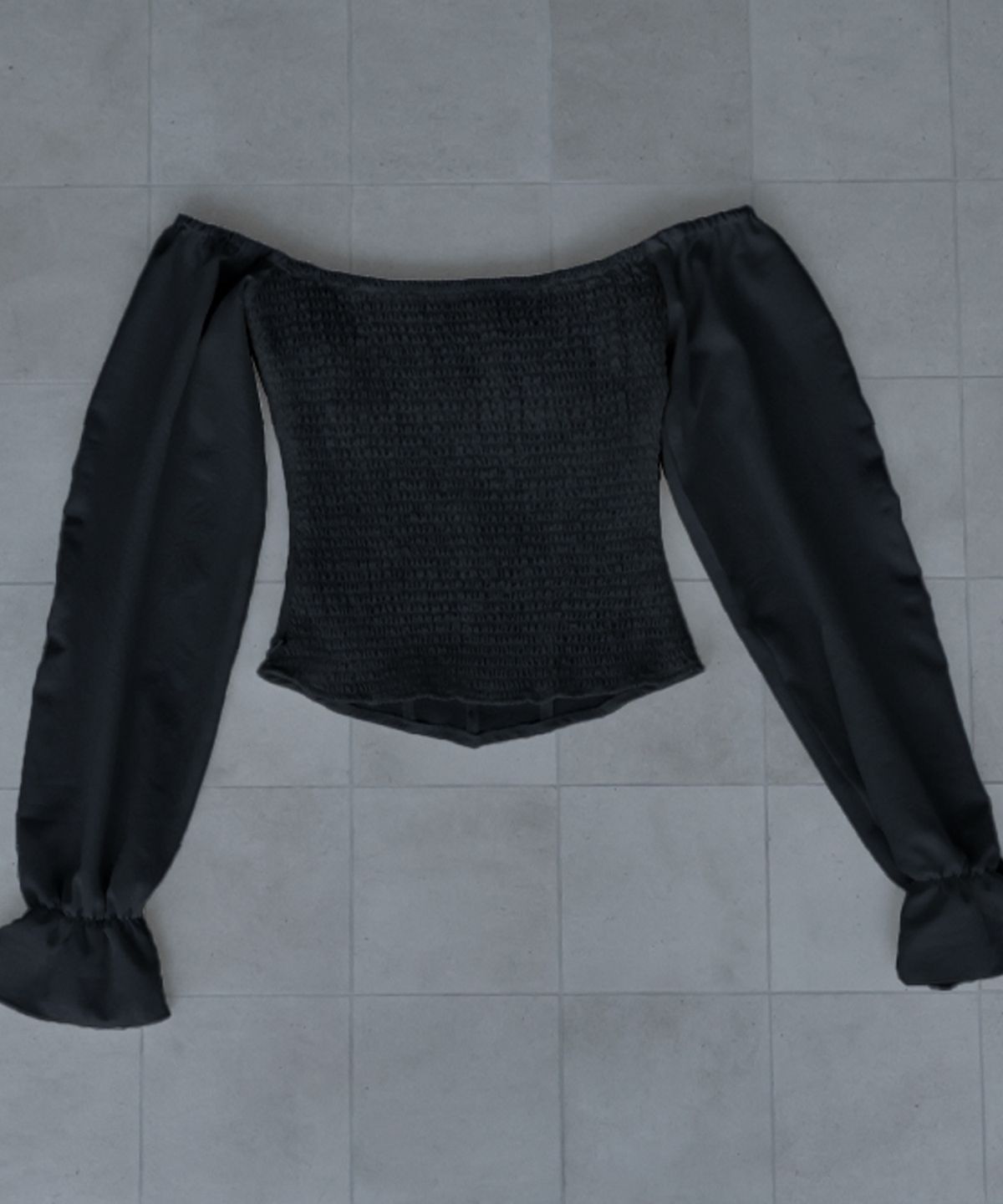 이오담(IODAM) LILIA CORSET BLOUSE (black)
