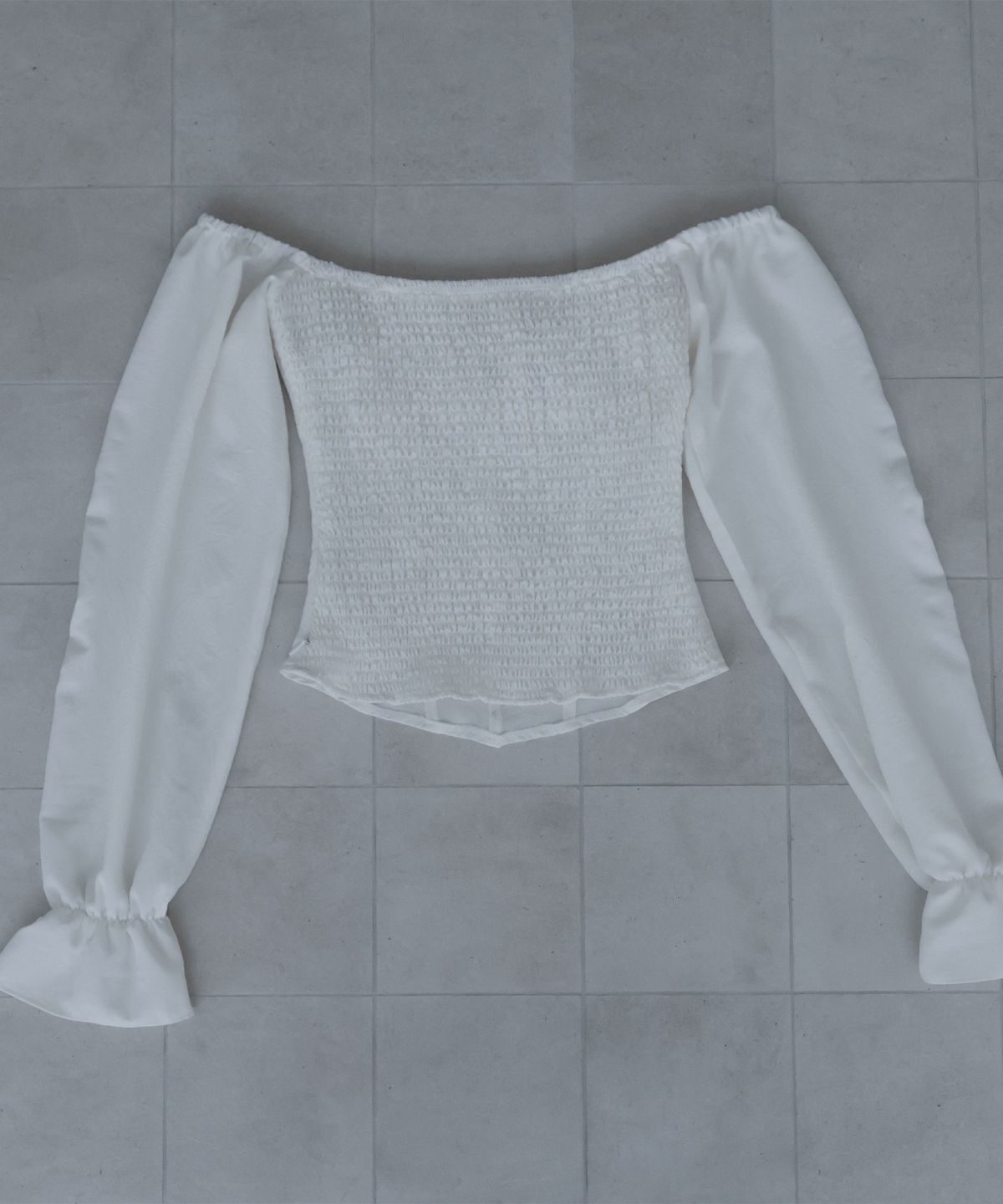 이오담(IODAM) LILIA CORSET BLOUSE (white)