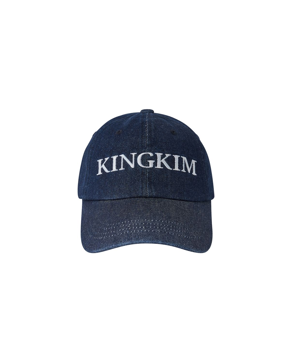 킹킴(KINGKIM) 로고 자수 볼캡 - 진청