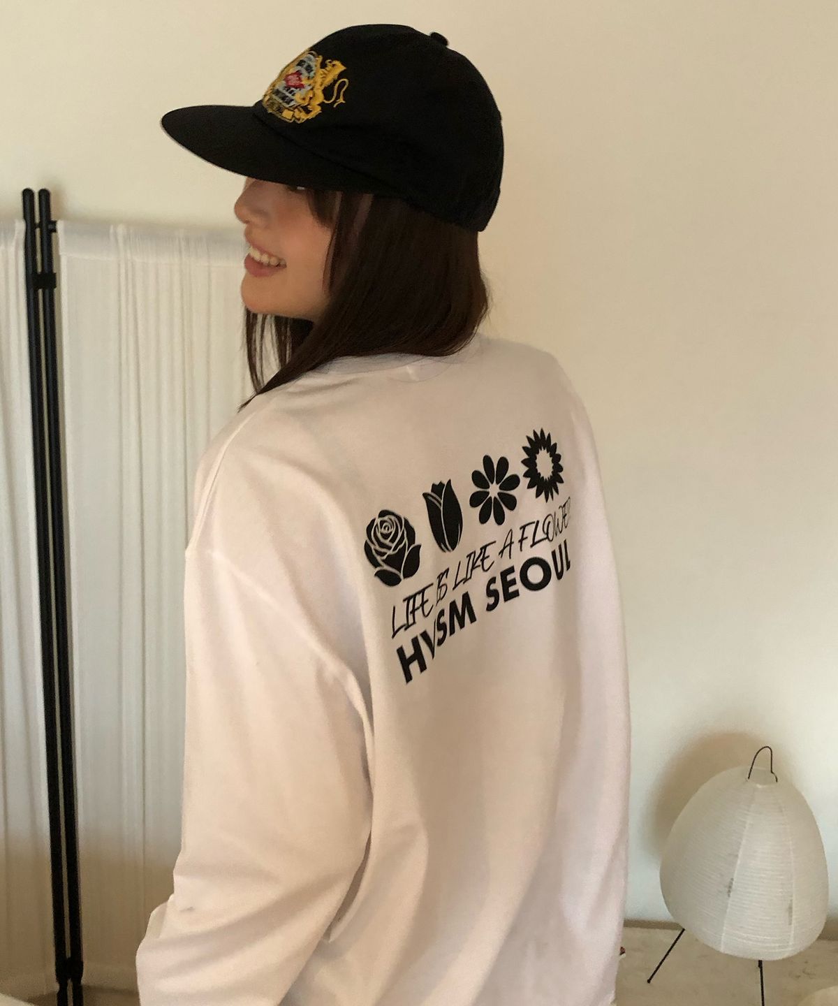 해비즘(HAVISM) NAME CARD L/S TEE(WHITE)