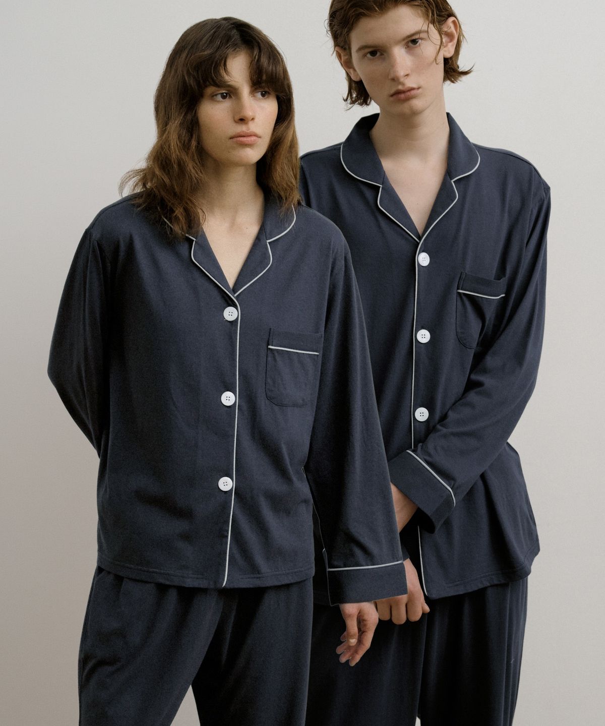 조스라운지(JO'S LOUNGE) [모달] (couple) Essential Navy Pajama Set