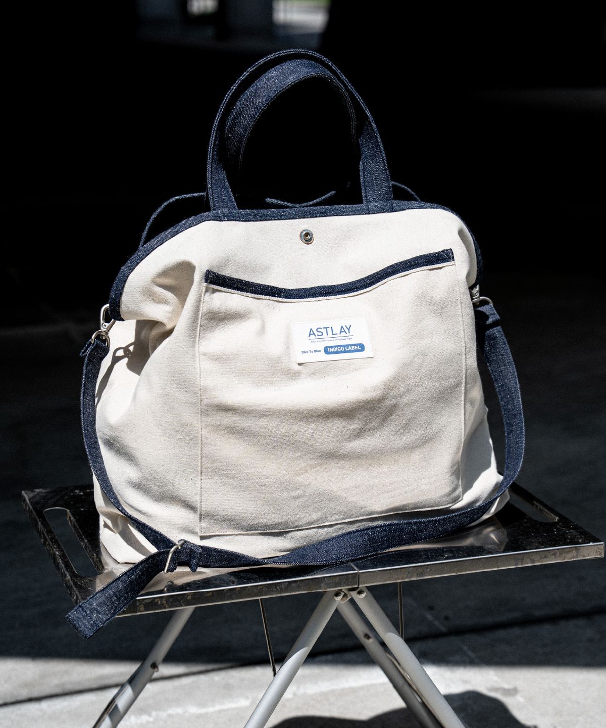 아스트레이(ASTLAY) Stella Selvedge Nep Denim Reversible  3Way Bag
