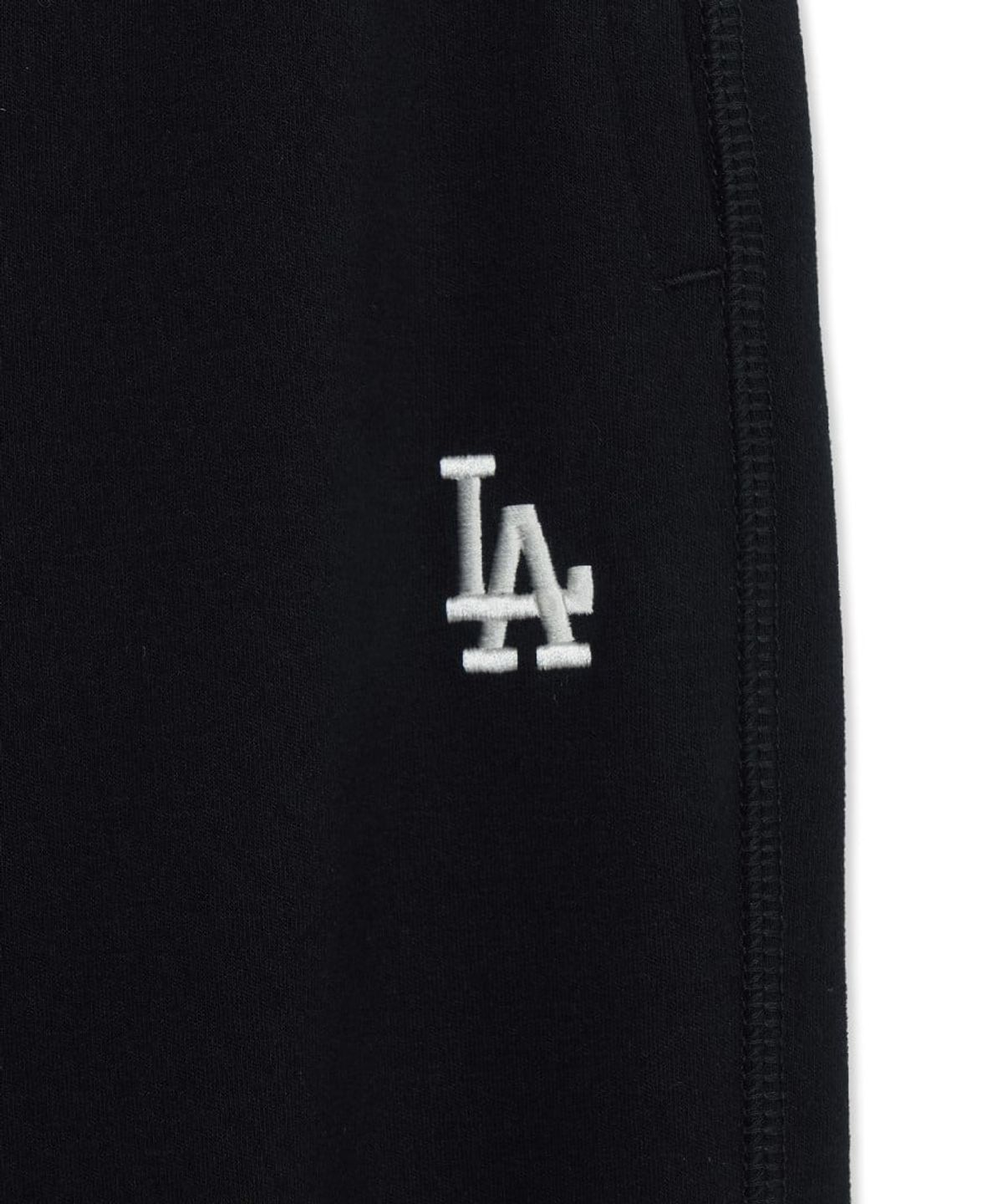 엠엘비(MLB) 여성 베이직 스몰로고 세미와이드 팬츠 LA (Black)