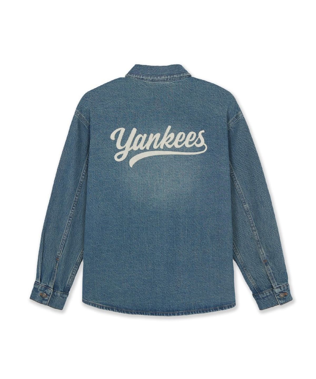 엠엘비(MLB) 바시티 로고 데님셔츠 NY (Indigo)