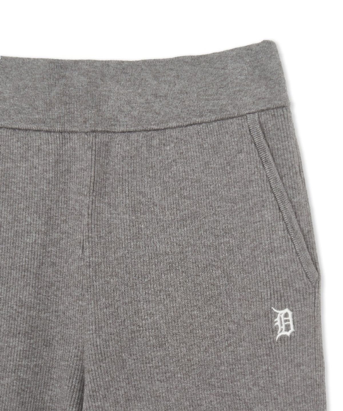 엠엘비(MLB) 여성 베이직 골지 스웨터 와이드플레어 팬츠 DET (Melange Grey)