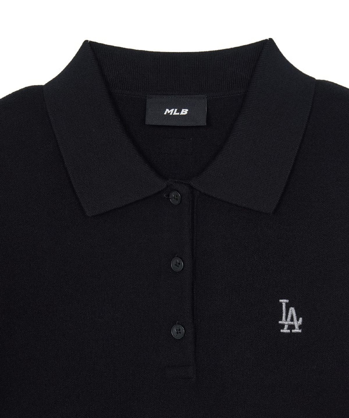 엠엘비(MLB) 여성 베이직 폴로 스웨터 풀오버 LA (Black)