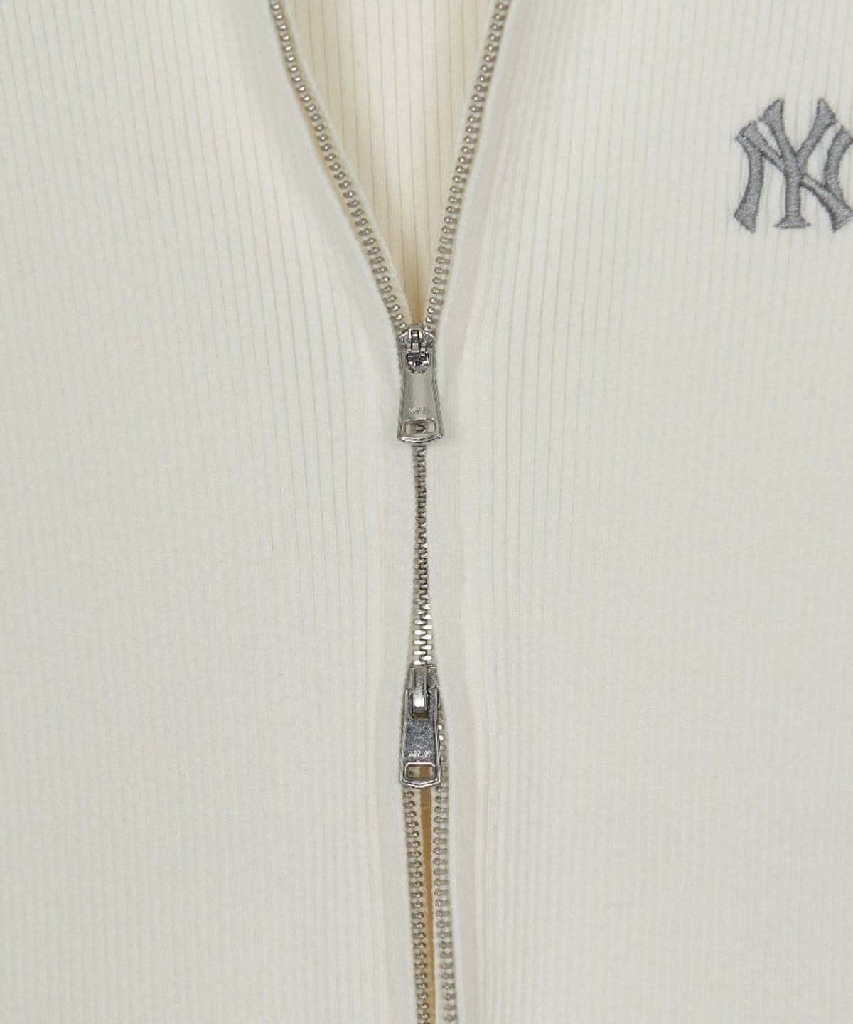엠엘비(MLB) 여성 베이직 립 집업 가디건 NY (Cream)