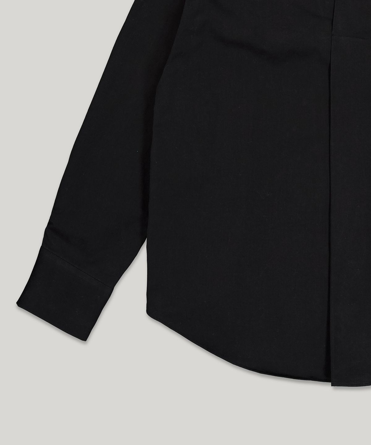 아더이지(OTHER EASY) drape pop-over shirts (black)