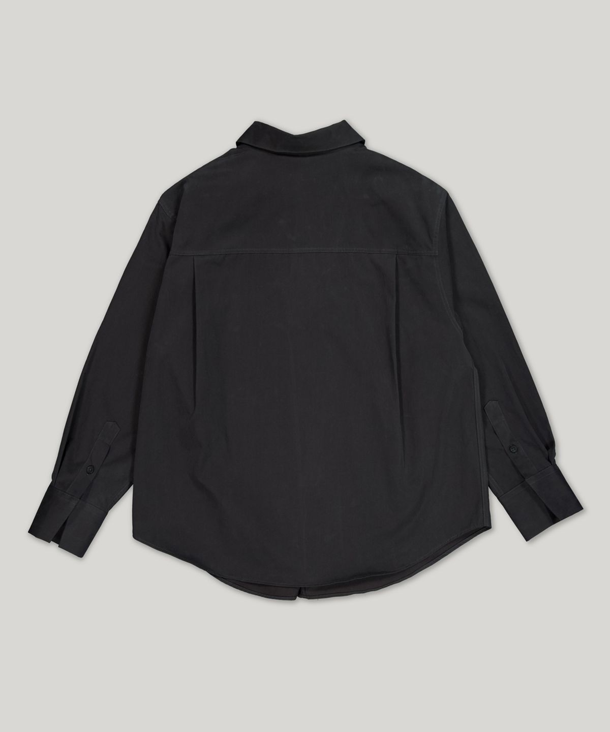 아더이지(OTHER EASY) drape pop-over shirts (charcoal)