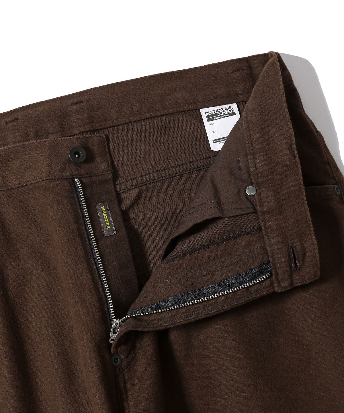 휴머러스 어카운트(HUMOROUS ACCOUNT) 5P MOLESKIN PANTS / BROWN WASHED