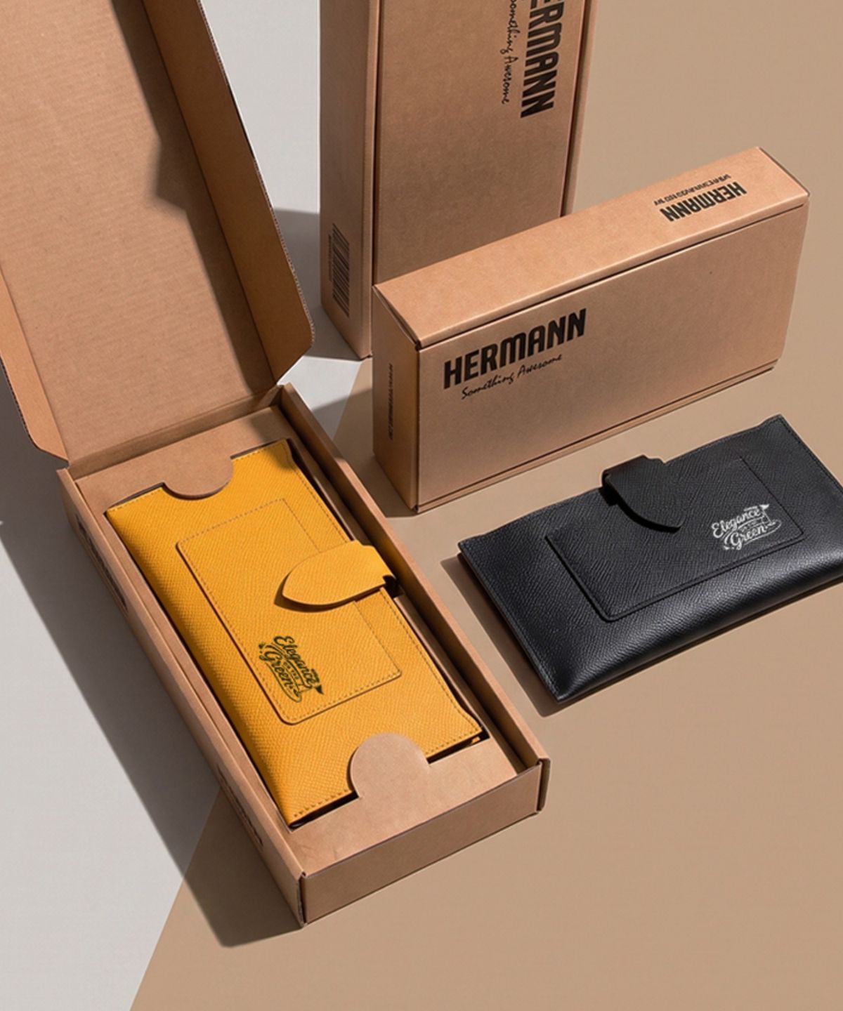 헤르만(HERMANN) 비비드 가죽 장지갑 골프 EOTG 롱월렛 Golf Long Wallet