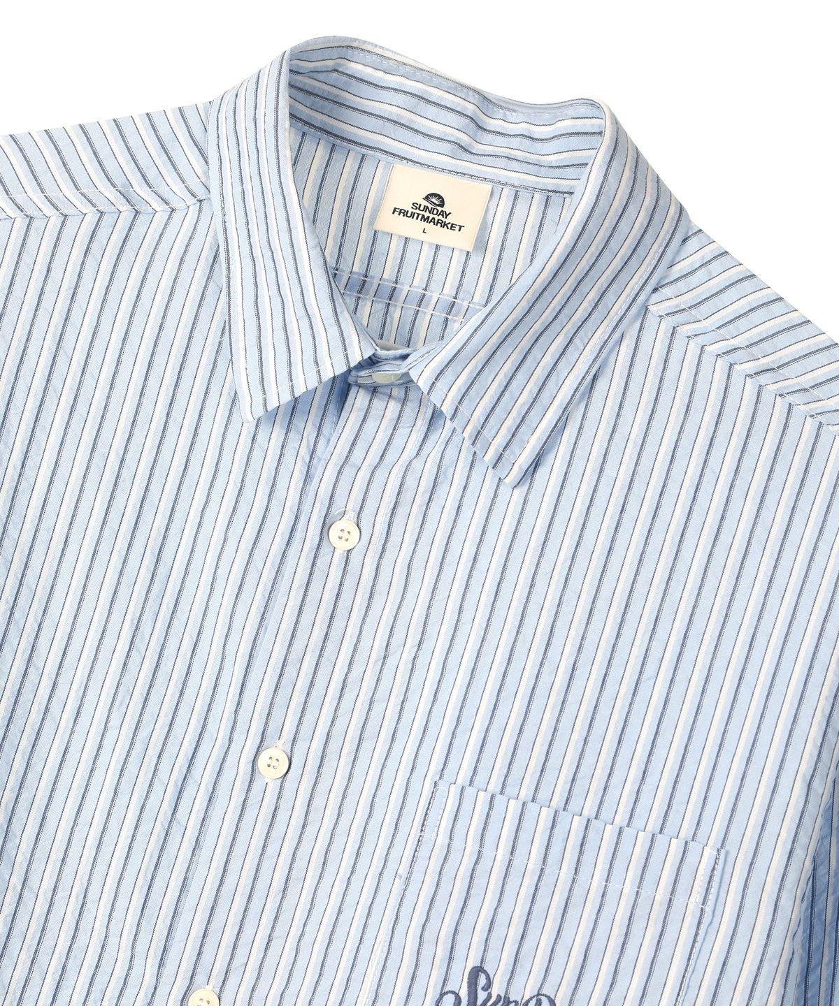 선데이후르츠마켓(SUNDAY FRUIT MARKET) BREEZE SUNDAY SHIRT SKYBLUE