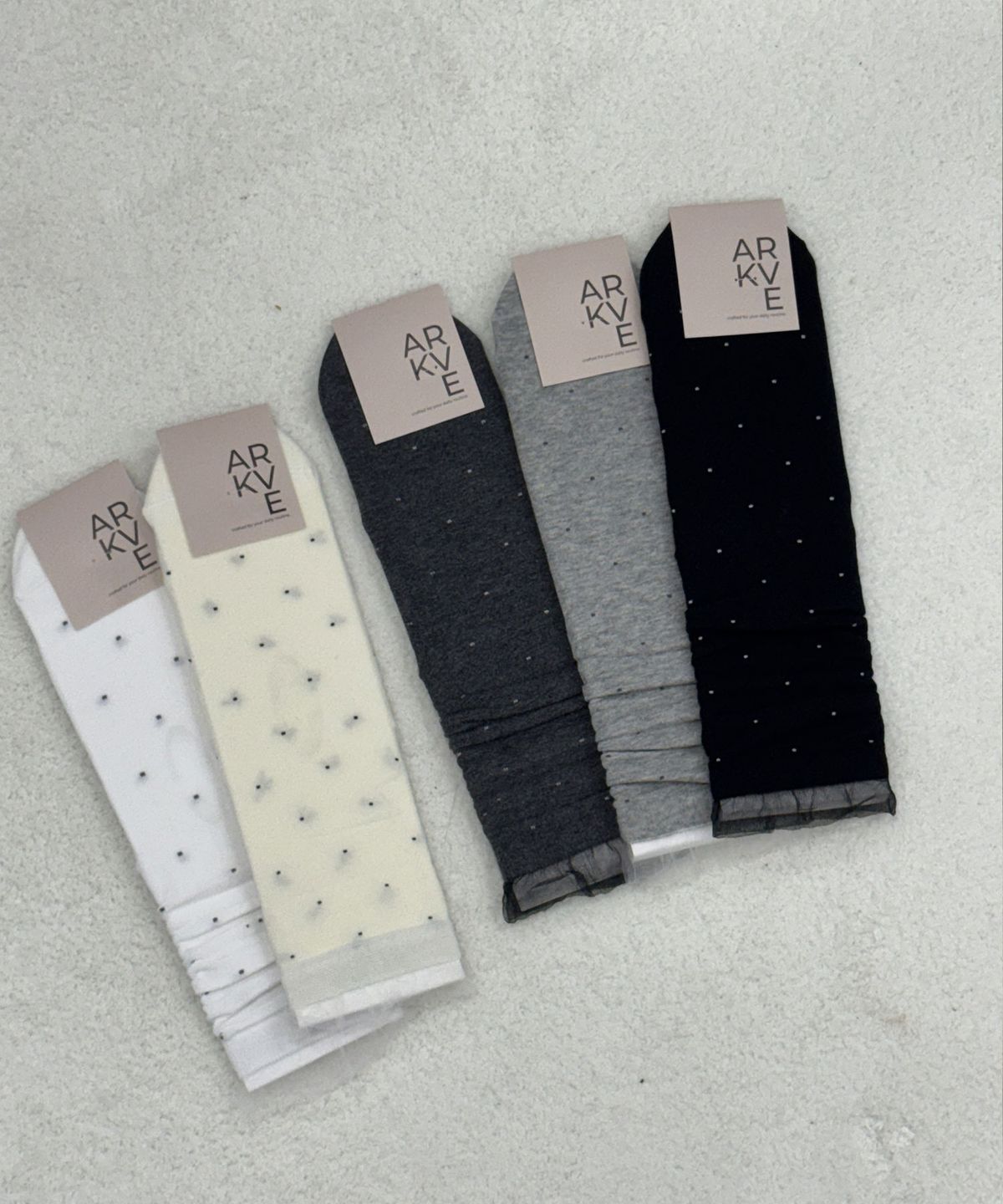 엔젤삭스(ANGEL SOCKS) [2 PACK] ARKVE 도트 레이스 땡땡이 패션 여성 여자 브랜드 양말