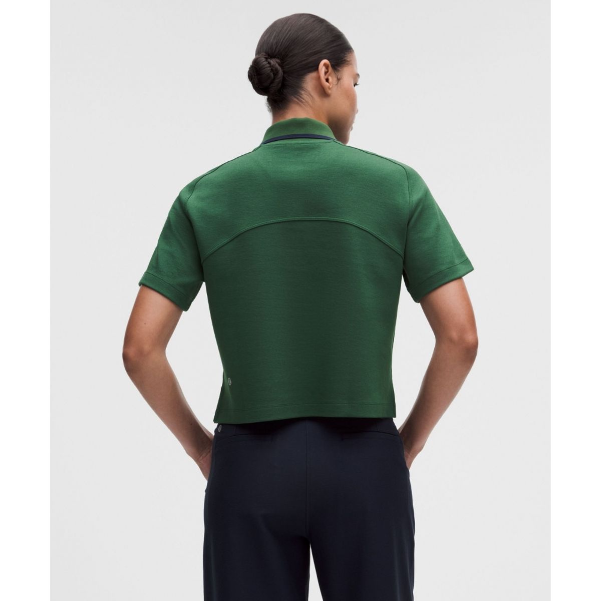 룰루레몬(LULULEMON) 코튼 블렌드 피케 숏슬리브 폴로 셔츠  IVYG TRNV