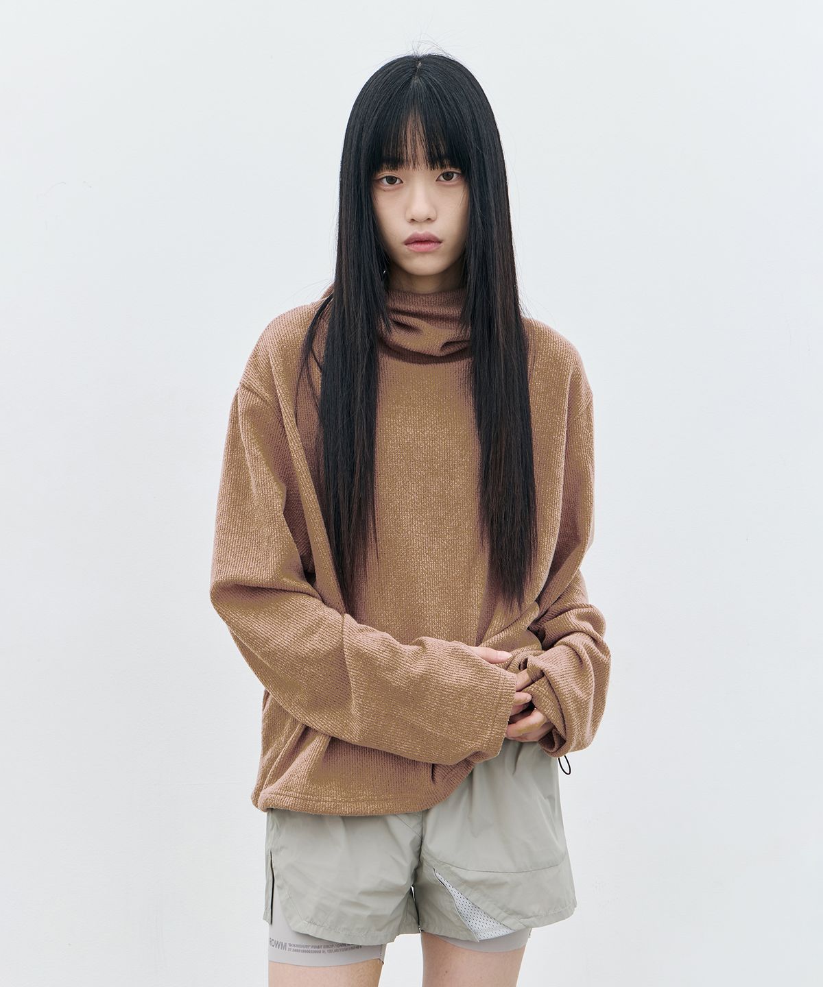 로움(ROWM) FLEECE BALACLAVA HOODED (CAMEL)