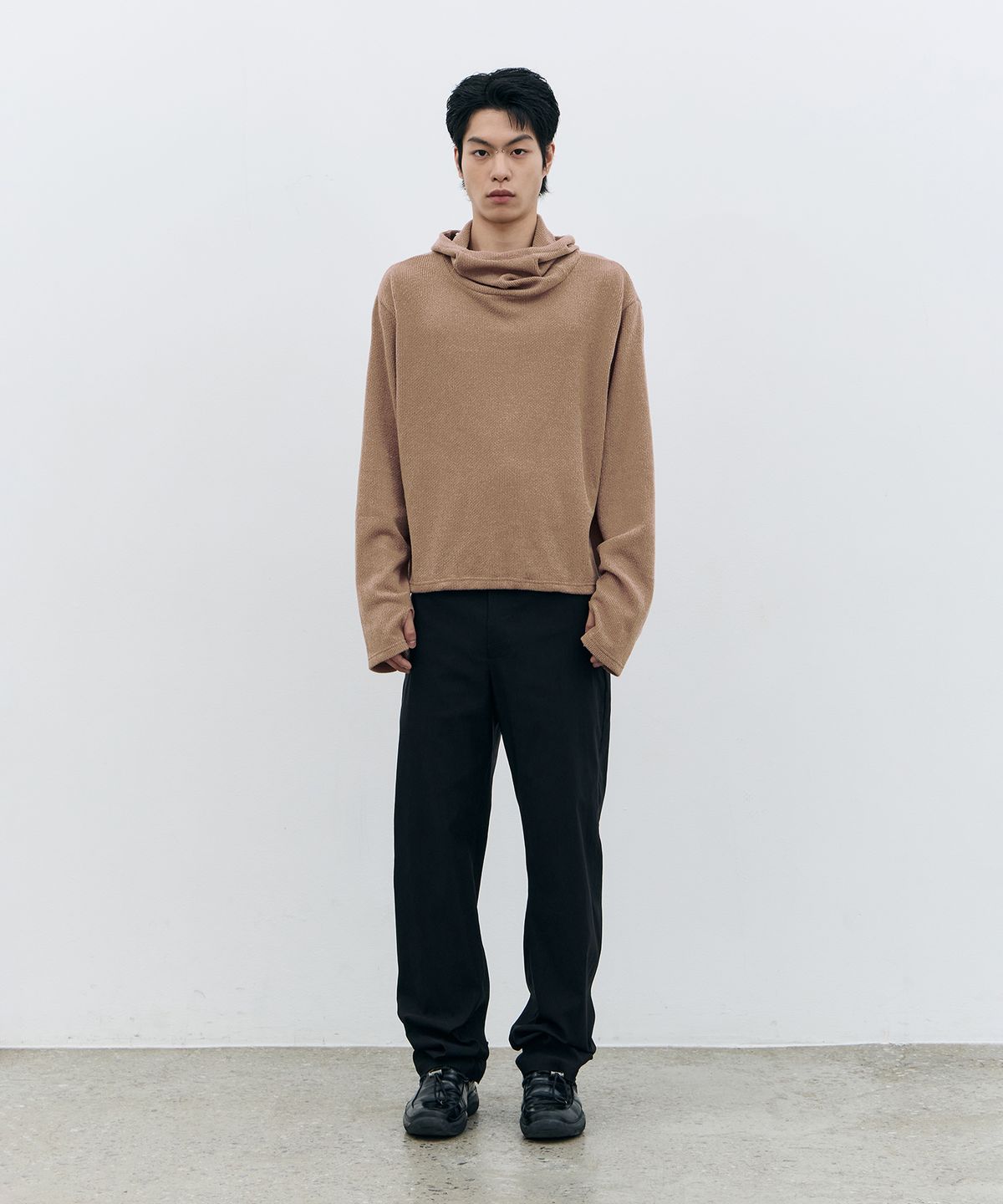 로움(ROWM) FLEECE BALACLAVA HOODED (CAMEL)