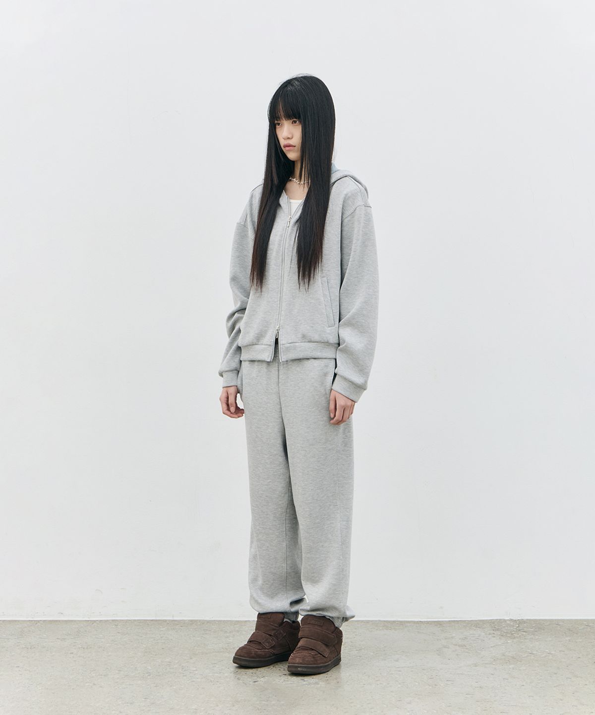 로움(ROWM) SOFT CONTOUR EASY PANTS (GRAY/MINT)