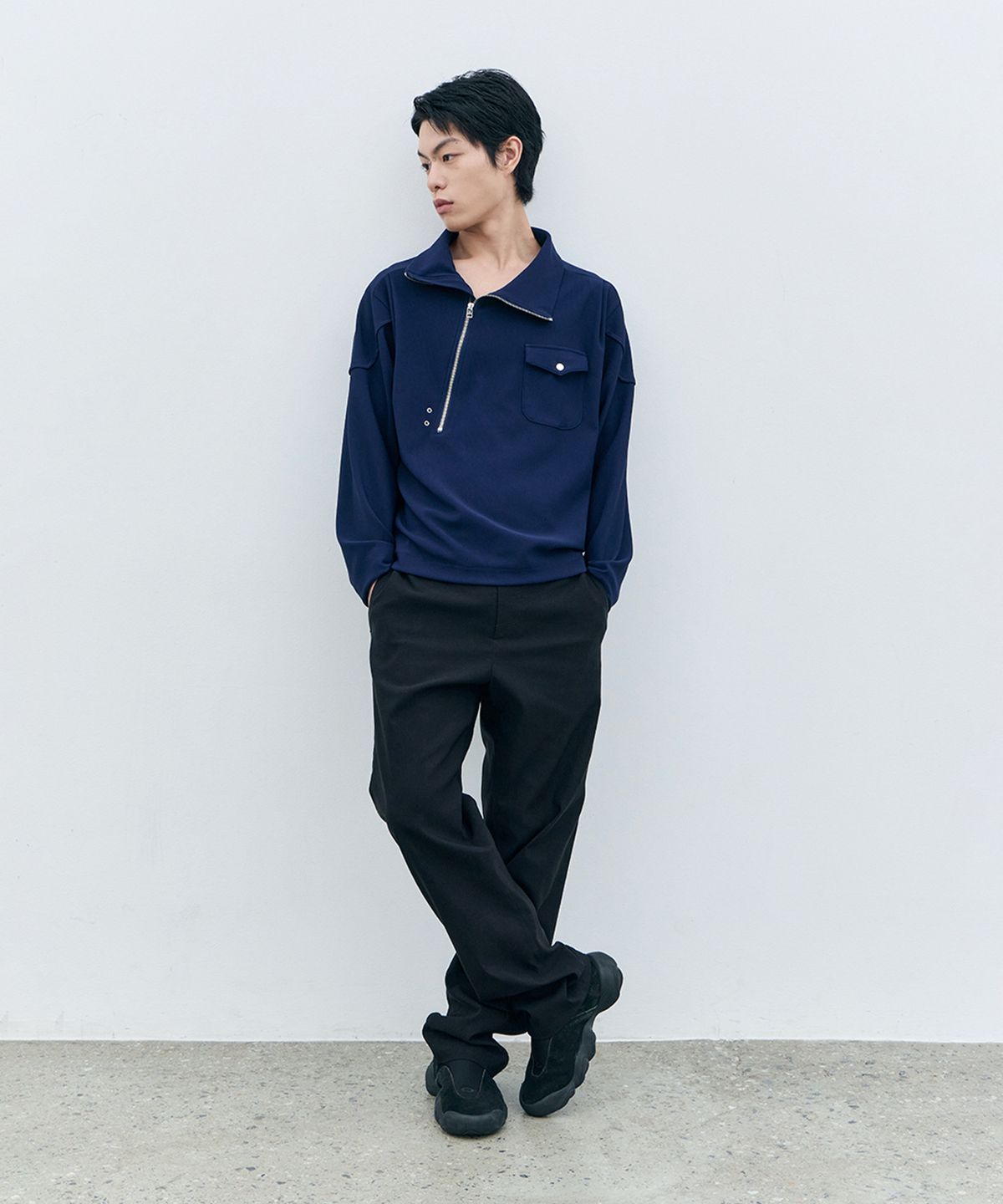 로움(ROWM) SIDE DART TECHNICAL PANTS (BLACK)