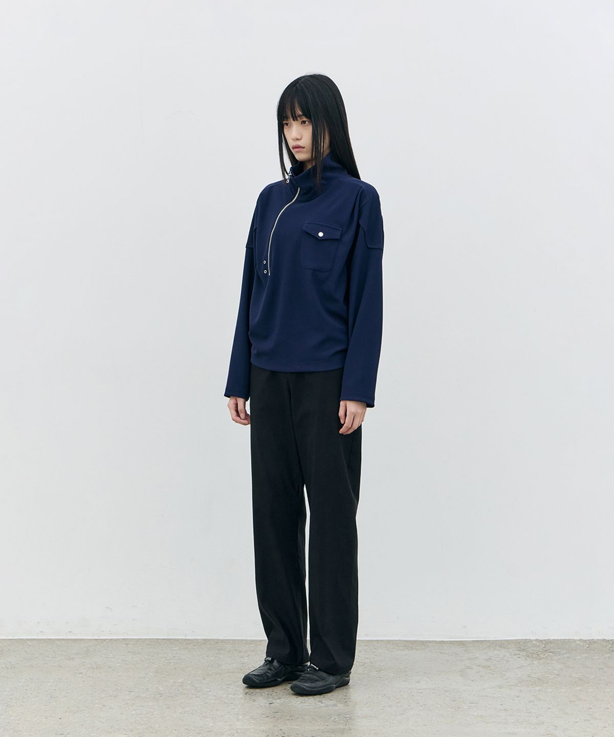 로움(ROWM) SIDE DART TECHNICAL PANTS (BLACK)
