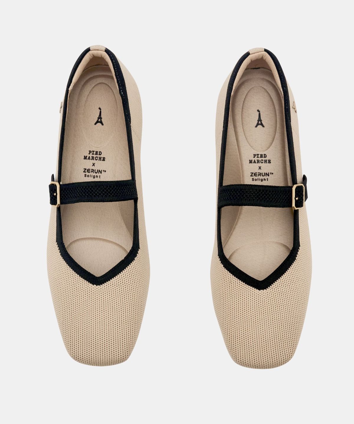 아삐에 마르슈(APIED MARCHE) [니티드 스탠다드] MOVA MJ 스퀘어토 니트 플랫 2cm -PM5001-1 (2color)