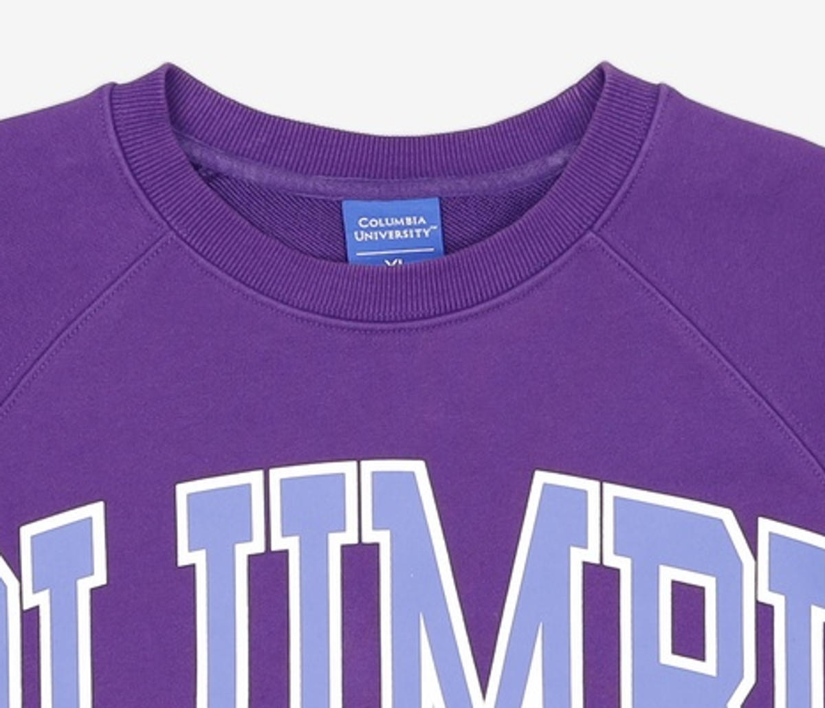 컬럼비아 유니버시티(COLUMBIA UNIVERSITY) CUT XXL LOGO OVER-FIT TERRY SWEATSHIRTS 빈티지퍼플 105