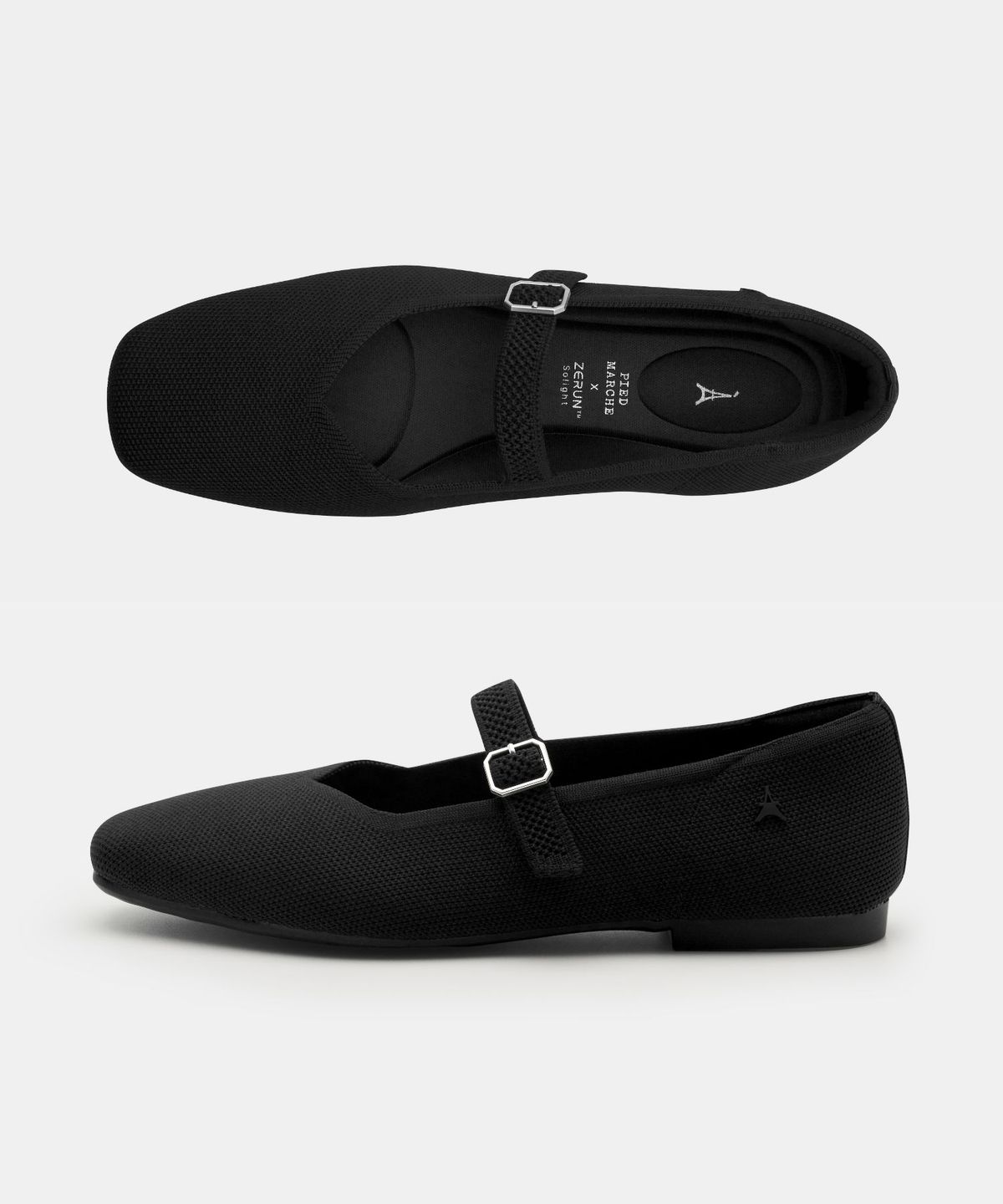 아삐에 마르슈(APIED MARCHE) [니티드 스탠다드] MOVA MJ 스퀘어토 니트 플랫 2cm -PM5001-3 (1color)