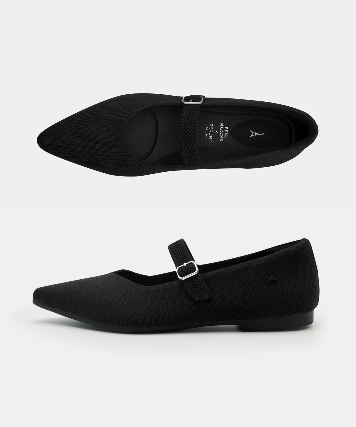 아삐에 마르슈(APIED MARCHE) [니티드 스탠다드] RELAXA MJ 포인트토 니트 플랫 2.3cm -PM5004 (1color)