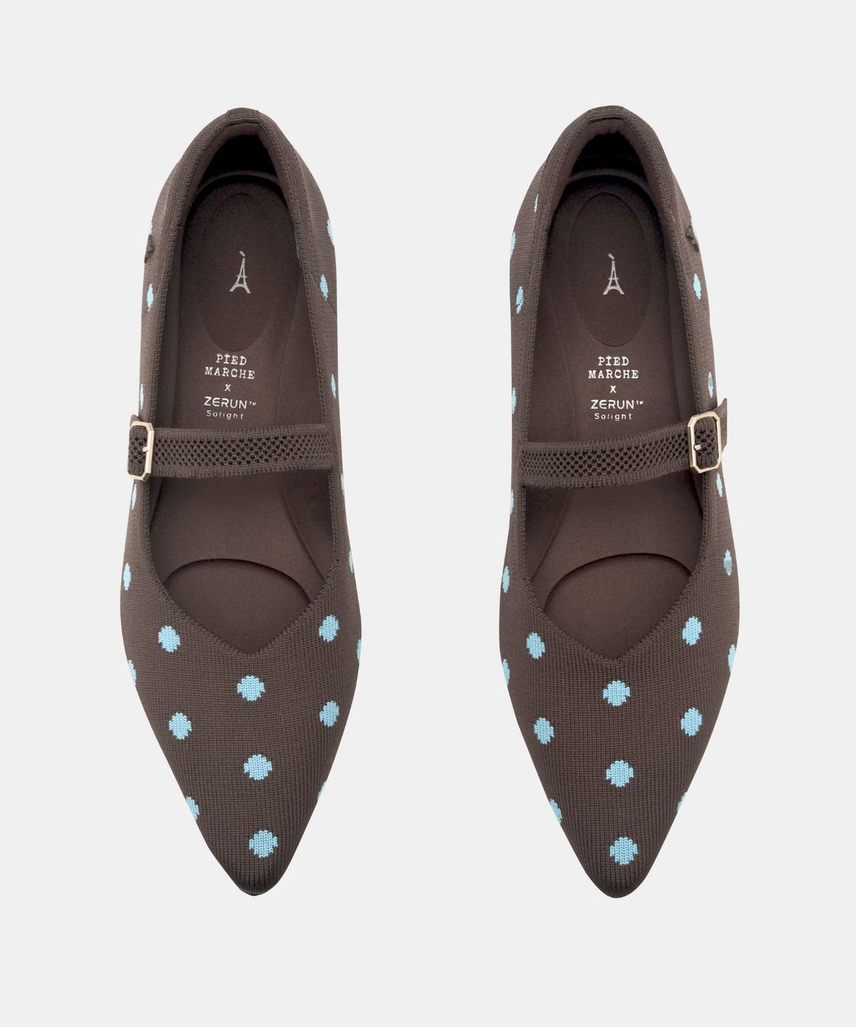아삐에 마르슈(APIED MARCHE) [니티드 스탠다드] RELAXA MJ 포인트토 도트 니트 플랫 2.3cm -PM5004-1 (2color)