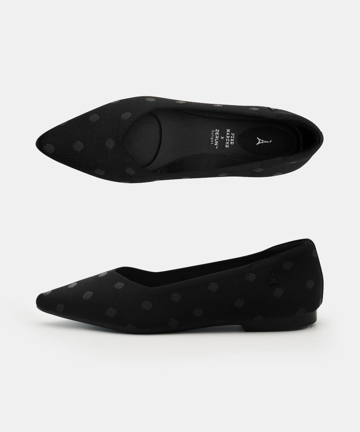 아삐에 마르슈(APIED MARCHE) [니티드 스탠다드] RELAXA 포인트토 도트  니트 플랫 2.3cm -PM5005-1 (2color)