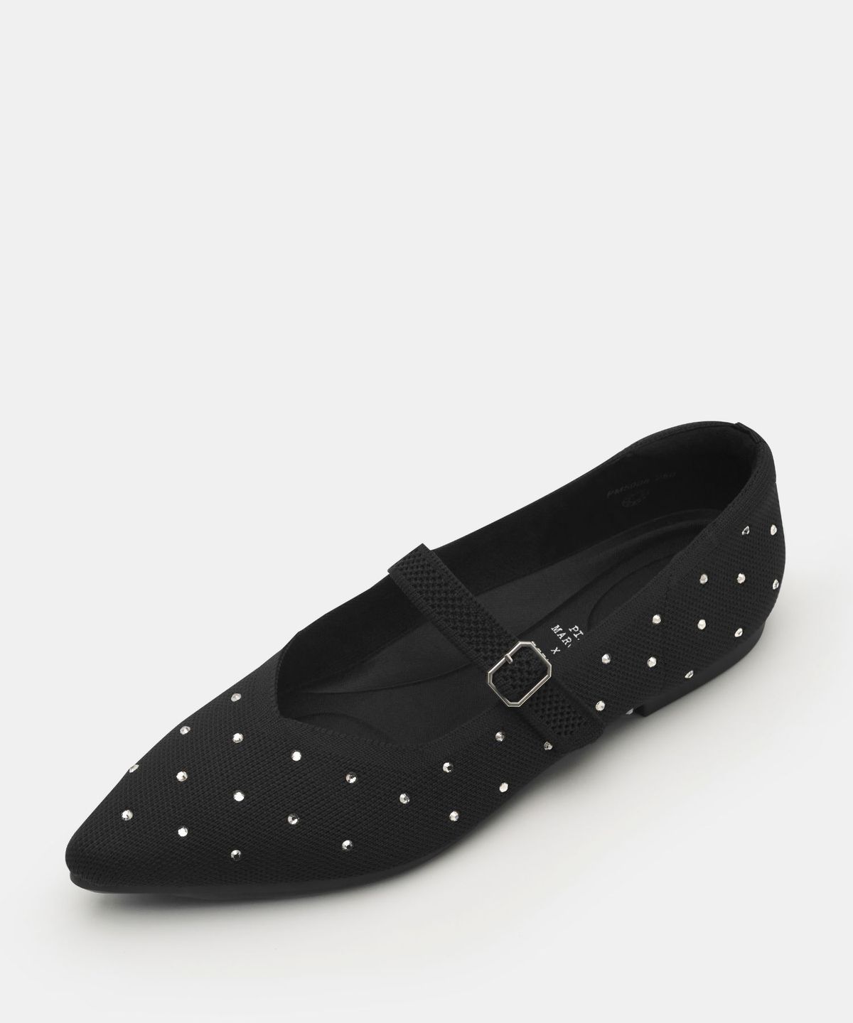 아삐에 마르슈(APIED MARCHE) [니티드 스탠다드] RELAXA MJ 크리스탈 포인트토 니트 플랫 2.3cm -PM5008 (1color)