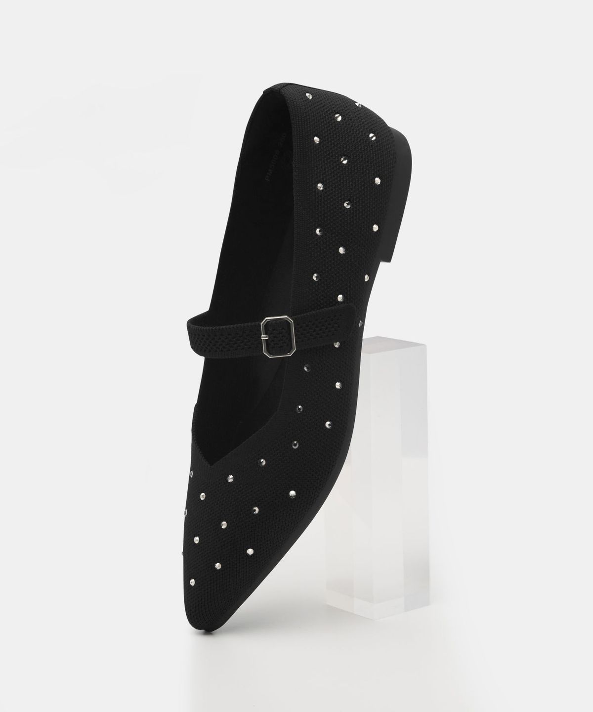 아삐에 마르슈(APIED MARCHE) [니티드 스탠다드] RELAXA MJ 크리스탈 포인트토 니트 플랫 2.3cm -PM5008 (1color)