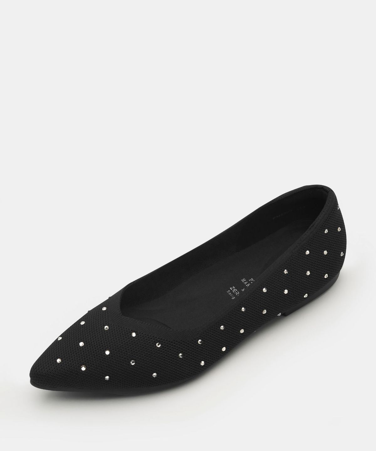 아삐에 마르슈(APIED MARCHE) [니티드 스탠다드] RELAXA 크리스탈 포인트토 니트 플랫 2.3cm -PM5009 (1color)
