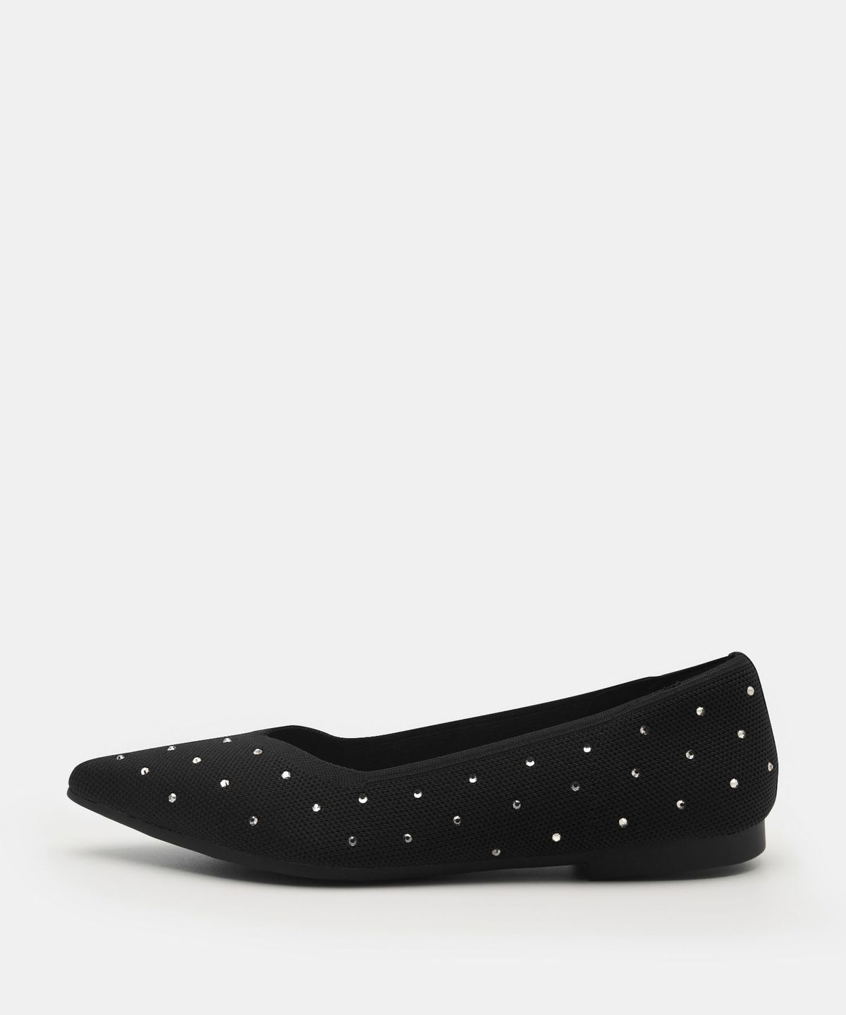 아삐에 마르슈(APIED MARCHE) [니티드 스탠다드] RELAXA 크리스탈 포인트토 니트 플랫 2.3cm -PM5009 (1color)