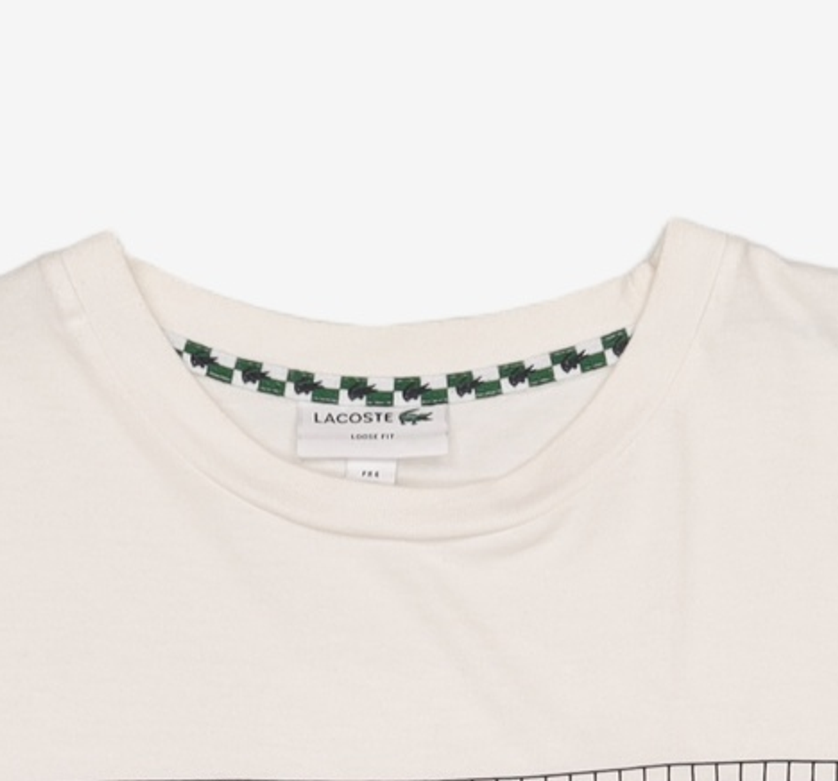 라코스테(LACOSTE) 남성 네오 헤리티지 네트 프린트 티셔츠 [오프화이트] 4