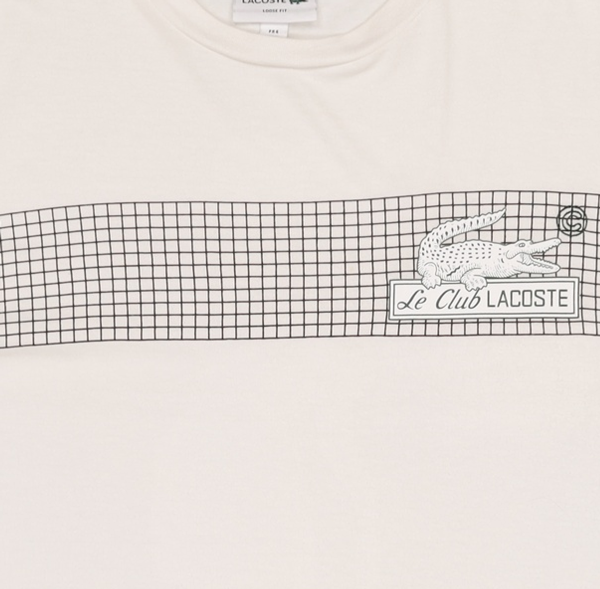 라코스테(LACOSTE) 남성 네오 헤리티지 네트 프린트 티셔츠 [오프화이트] 4