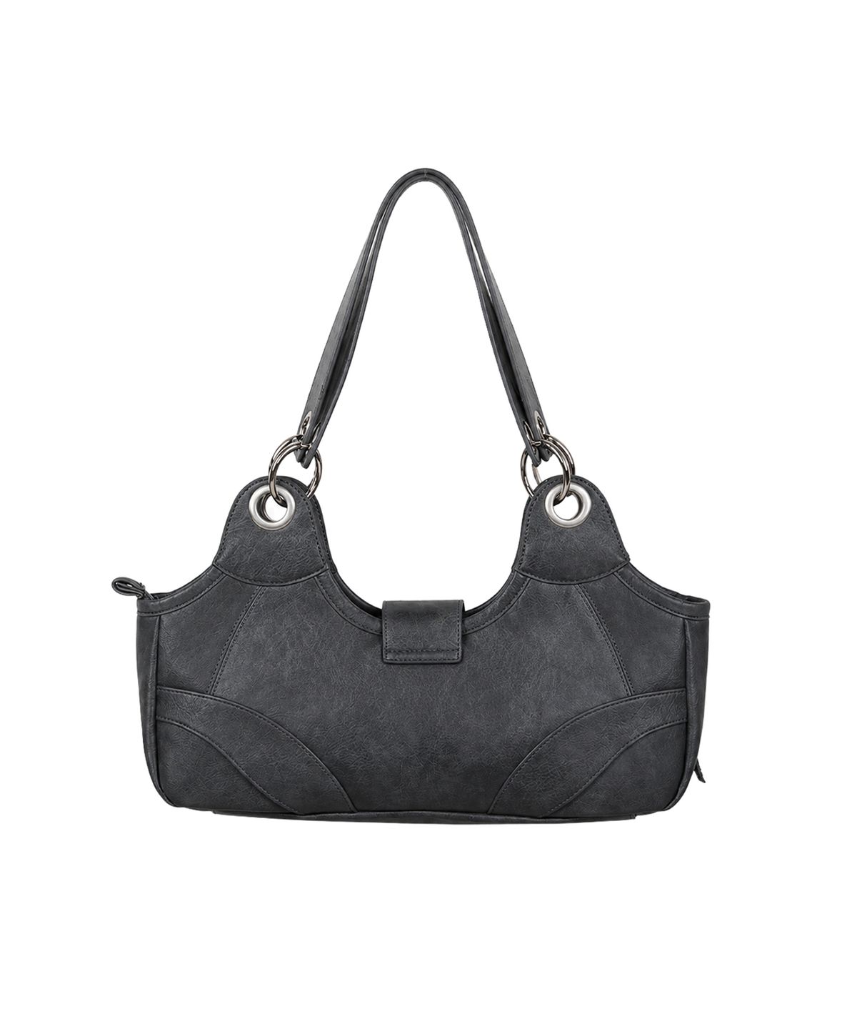 이우가마카라스(IUGAMAKARAS) Studded Ring Vintage Shoulder Bag (Black)