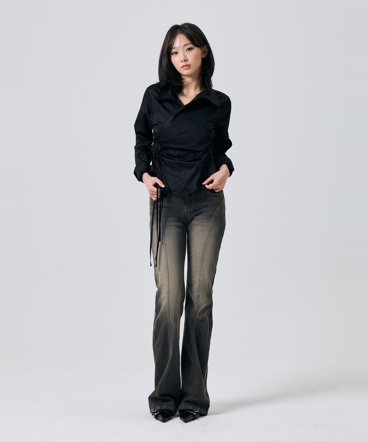 아리킴(ARIKIM) ELLA BOOTCUT DENIM PANTS / BLACK