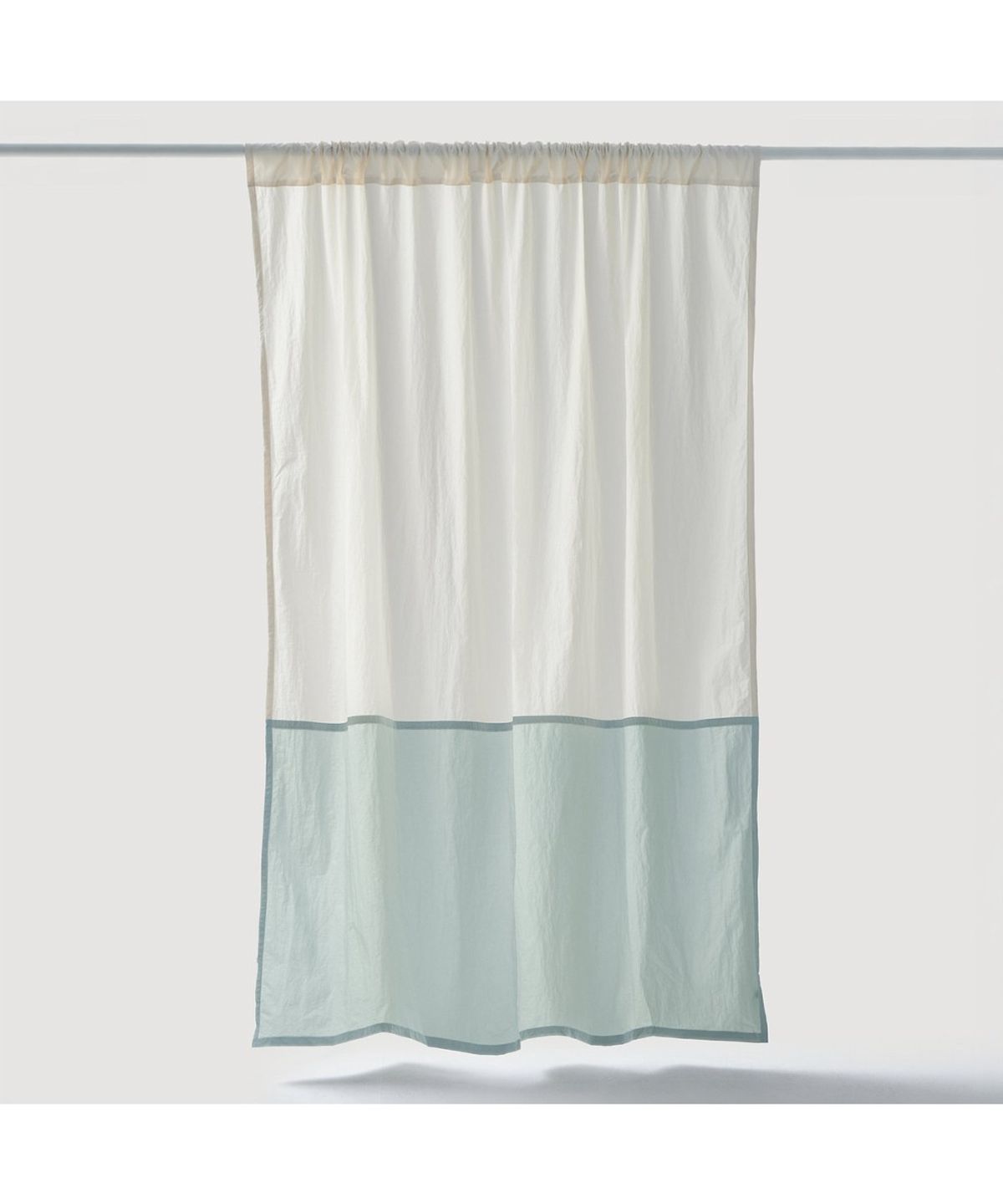 자주(JAJU) 발수가 되는 컬러 블럭 샤워커튼 125x180cm 민트