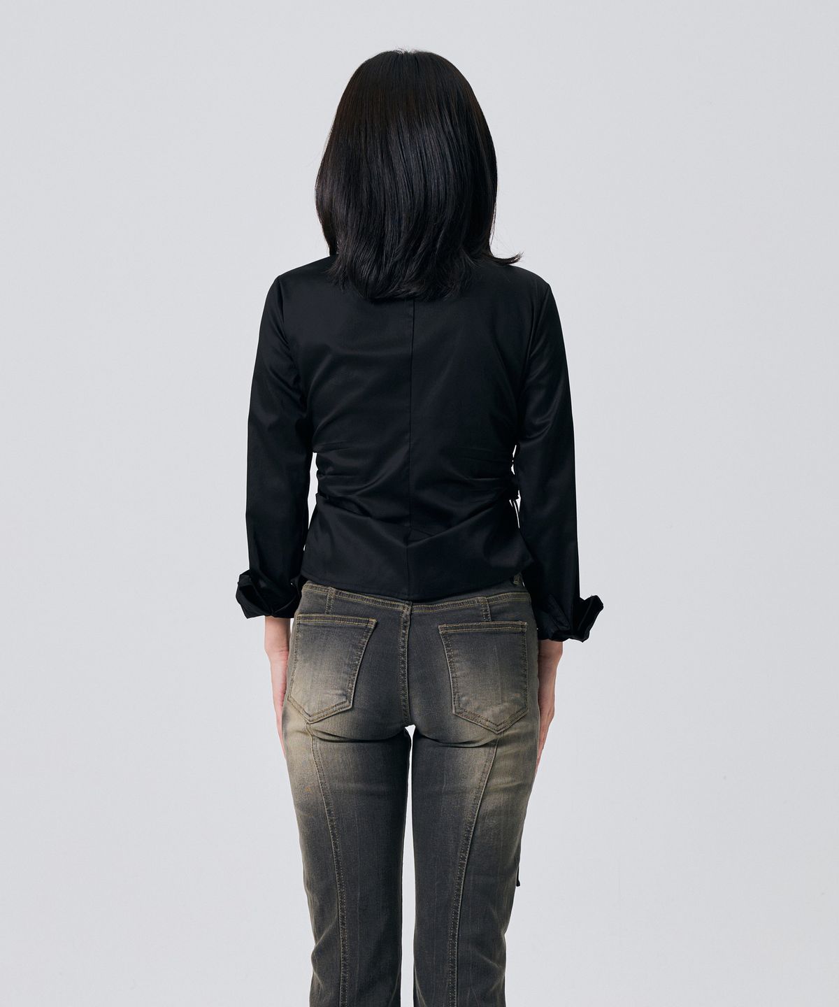 아리킴(ARIKIM) HALO WRAP SHIRT / BLACK