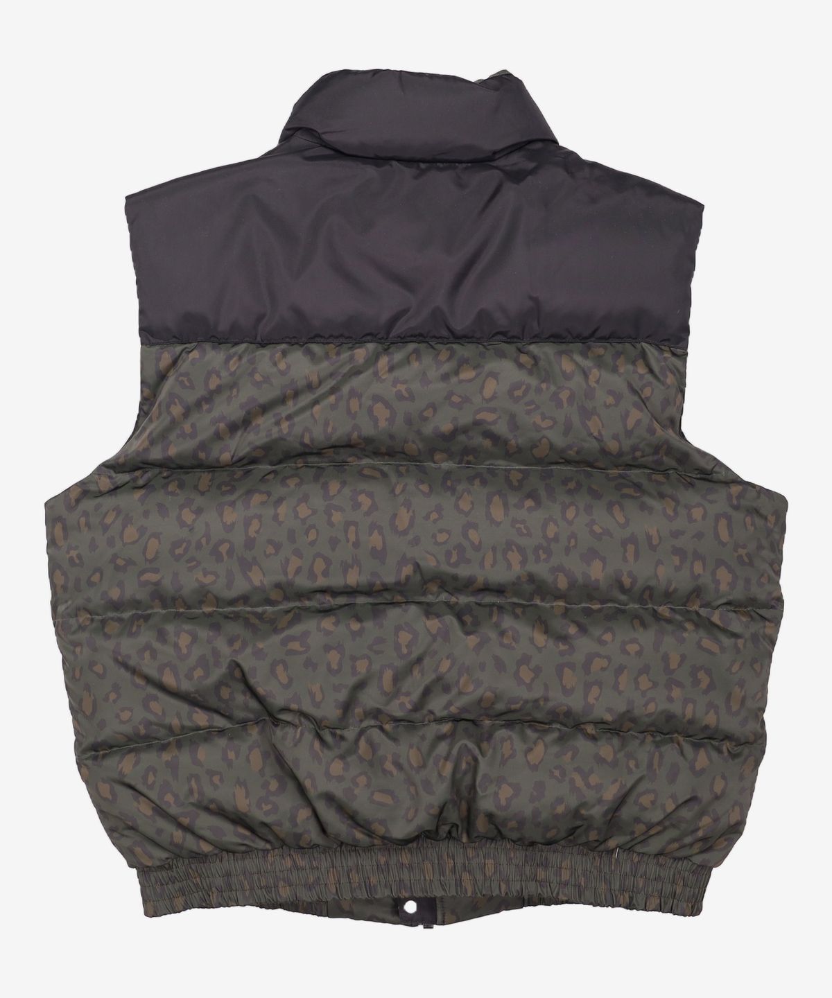 오버캐스트(OVERCAST) Leopard Goose Down Vest (Dark Green) L