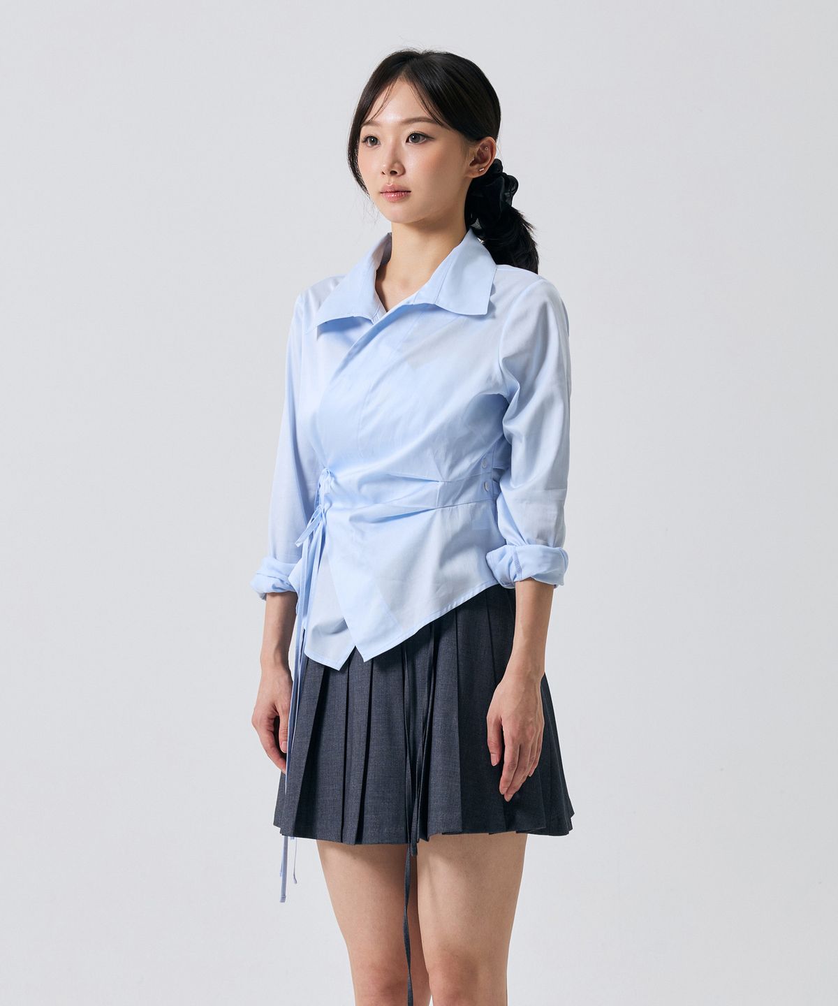 아리킴(ARIKIM) HALO WRAP SHIRT / SKY BLUE