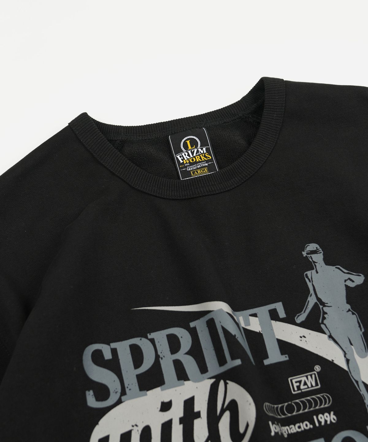 프리즘웍스(FRIZMWORKS) SPRINT WITH BLINDFOLD SWEATSHIRT _ BLACK