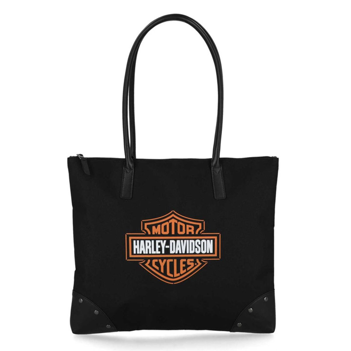 할리데이비슨(HARLEY-DAVIDSON) 바앤실드 로고 플랫 토트백